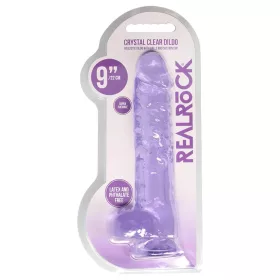 RealRock - átlátszó élethű dildó - lila (22cm)