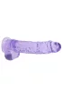 RealRock - átlátszó élethű dildó - lila (22cm)