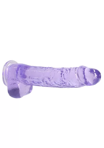 RealRock - átlátszó élethű dildó - lila (22cm)