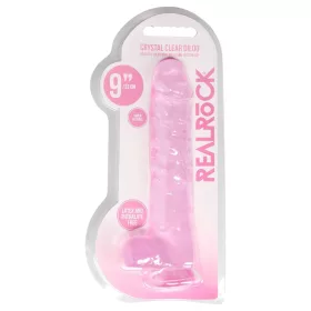 RealRock - átlátszó élethű dildó - pink (22cm)