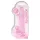 RealRock - átlátszó élethű dildó - pink (22cm)
