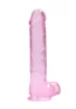 RealRock - átlátszó élethű dildó - pink (22cm)