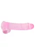 RealRock - átlátszó élethű dildó - pink (22cm)