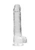 RealRock - átlátszó élethű dildó - átlátszó (22cm)