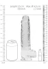 RealRock - átlátszó élethű dildó - átlátszó (22cm)