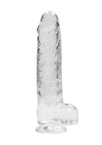 RealRock - átlátszó élethű dildó - átlátszó (22cm)