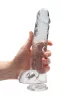 RealRock - átlátszó élethű dildó - átlátszó (22cm)