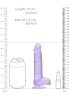 REALROCK - átlátszó élethű dildó - lila (15cm)