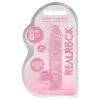 RealRock - átlátszó élethű dildó - pink (15cm)