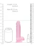 RealRock - átlátszó élethű dildó - pink (15cm)