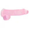 RealRock - átlátszó élethű dildó - pink (15cm)
