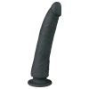 Easytoys - tapadókorongos 100% szilikon dildó (21cm) - fekete