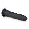 Easytoys - tapadókorongos 100% szilikon dildó (21cm) - fekete