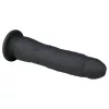 Easytoys - tapadókorongos 100% szilikon dildó (21cm) - fekete