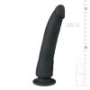 Easytoys - tapadókorongos 100% szilikon dildó (21cm) - fekete