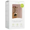 Easytoys Metal No.1 - lila köves kúp anál plug - arany (2,5cm)