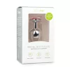 Easytoys Metal No.1 - pink köves kúp anál plug - ezüst (2,7cm)