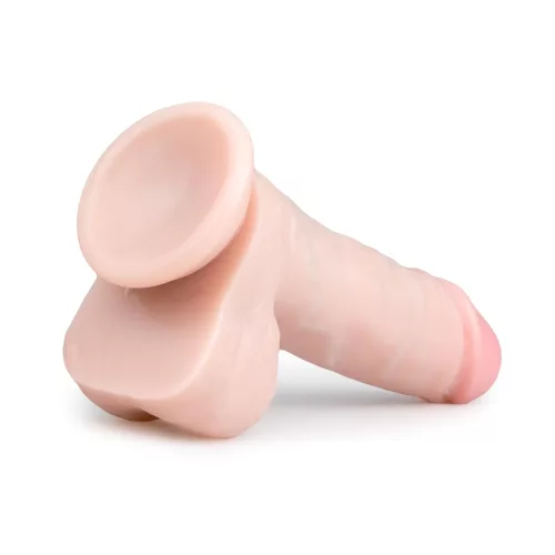 Easytoys - tapadókorongos, herés dildó (17,5cm) - natúr