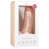 Easytoys - tapadókorongos, herés dildó (20cm) - natúr