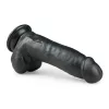 Easytoys - tapadókorongos, herés dildó (20cm) - fekete