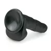 Easytoys - tapadókorongos, herés dildó (22,5cm) - fekete