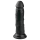 Easytoys - tapadókorongos élethű dildó (15,5cm) - fekete