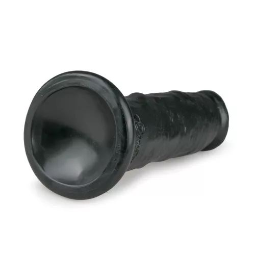 Easytoys - tapadókorongos élethű dildó (15,5cm) - fekete