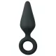 Easytoys Pointy Plug - gyűrűs anál plug - közepes (fekete)