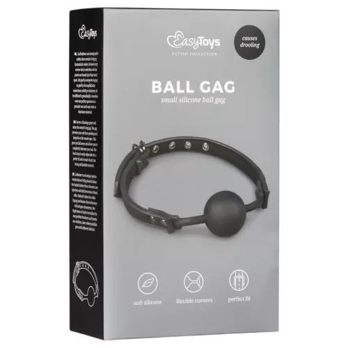Easytoys - szájpecek szilikon labda (fekete)