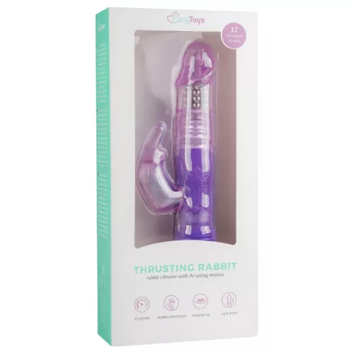 Easytoys Bunny - lökő-forgó vibrátor (lila)