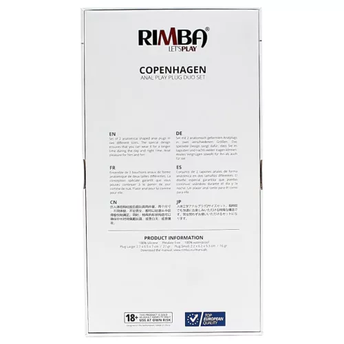 Rimba Copenhagen - anál plug szett - fekete (2db)