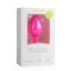 Easytoys Diamond - fehér köves anál plug (közepes) - pink