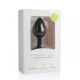 Easytoys Diamond - fehér köves anál plug (kicsi) - fekete