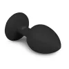 Easytoys Diamond - fehér köves anál plug (kicsi) - fekete