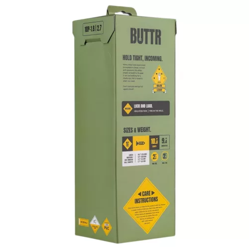 BUTTR 10 Punder - tapadókorongos nagy dildó (fekete)