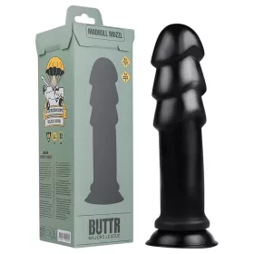 BUTTR Madbull Muzzl - tapadókorongos dildó (fekete)