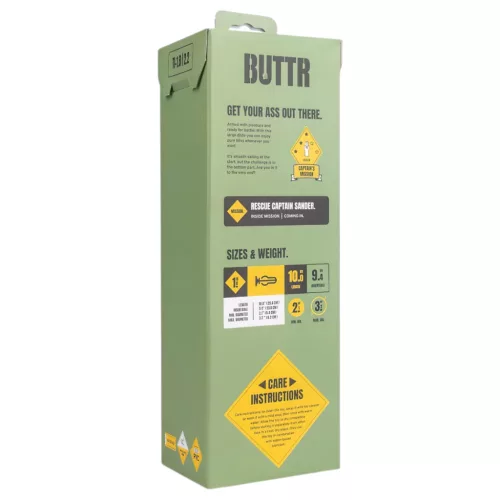BUTTR Tactical I - tapadókorongos dildó (fekete)