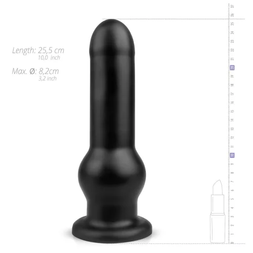 BUTTR Tactical I - tapadókorongos dildó (fekete)