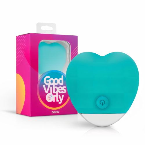 / Good Vibes Oron - akkus, szíves csikló vibrátor (türkiz)