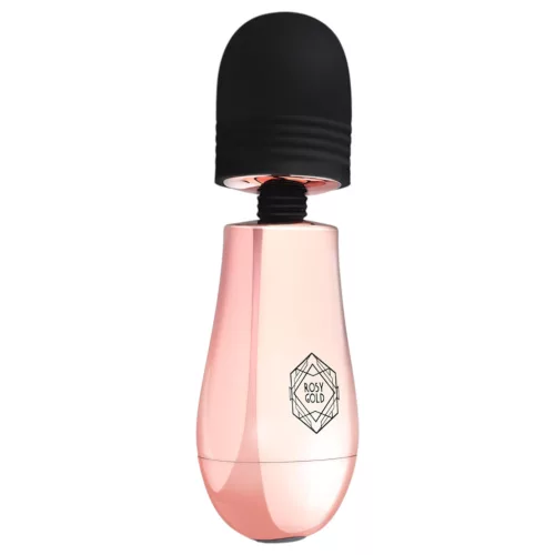 Rosy Gold Mini Wand - akkus, masszírozó vibrátor (rosegold)