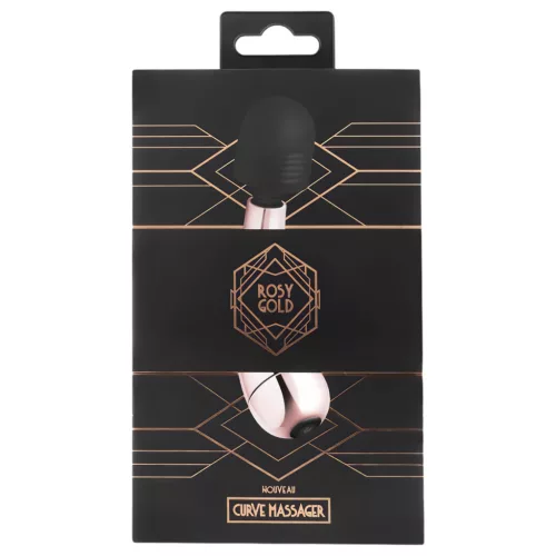 Rosy Gold Wand Mini Curve - masszírozó vibrátor (rosegold)