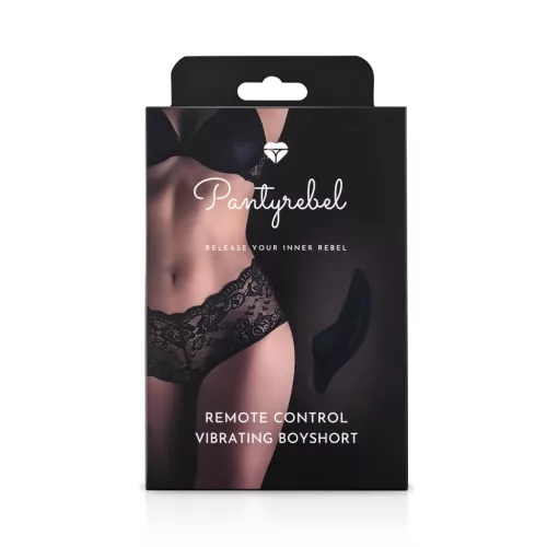 Pantyrebel - akkus, rádiós vibrációs francia bugyi - fekete (S-L)