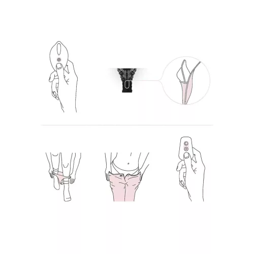 Pantyrebel - akkus, rádiós vibrációs csipke tanga - fekete (S-L)