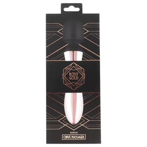 Rosy Gold Wand Curve - akkus, masszírozó vibrátor (rosegold)