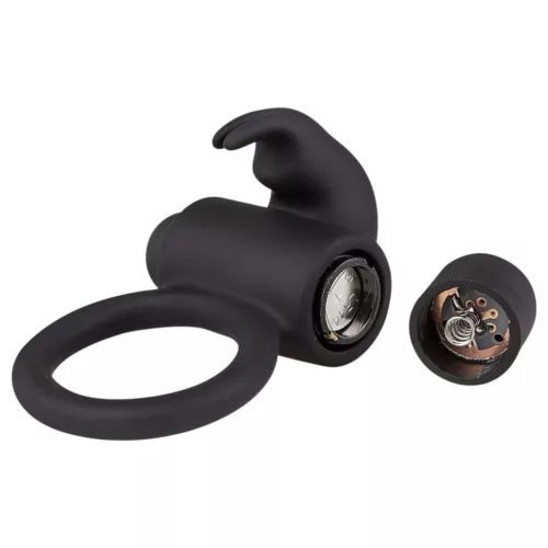 EasyToys Bunny - vibrációs péniszgyűrű (fekete)