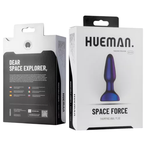Hueman Space Force - vízálló, lökő anál vibrátor (lila)