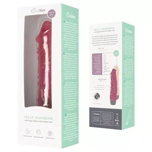 Easytoys Jelly Supreme - élethű vibrátor (pink)