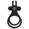 Easytoys Share Ring - vibrációs pénisz- és heregyűrű (fekete)