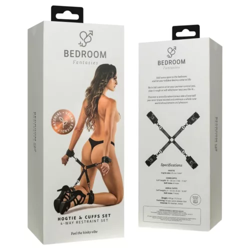 Bedroom Fantasies - boka és csukló bilincs (fekete)