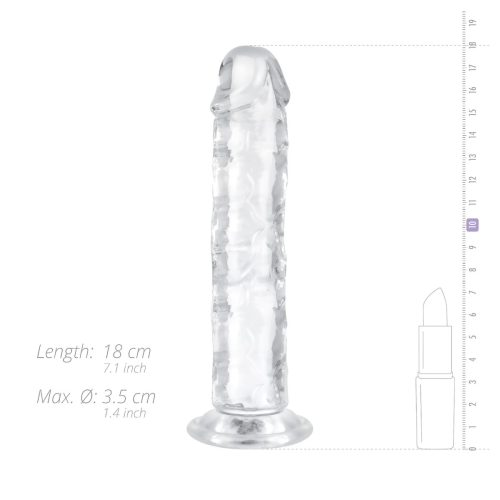 EasyToys - zselés dildó - 16cm (átlátszó)